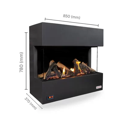 REVEGA H75AB Arkadan Bacalı Doğalgazlı Şömine