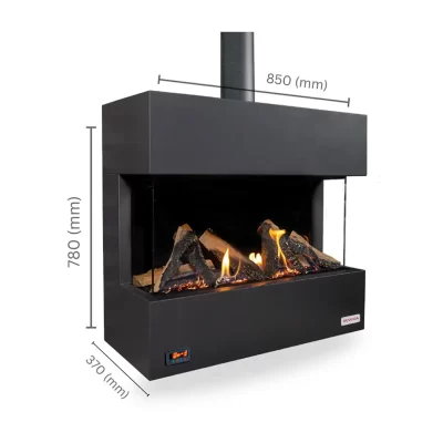 REVEGA H75UB Üstten Bacalı Doğalgazlı Şömine